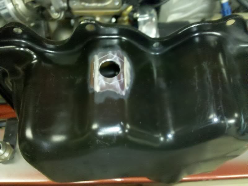 Best place to tap oil pan for turbo?